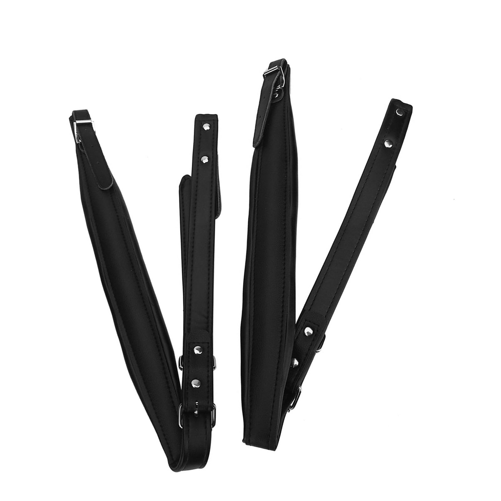 GYZOUKA Adjustable Padded Accordion Straps PU Thickened Accordion Shoulder Belt for 16-120 Bass Accordion Multi Colors(Black)