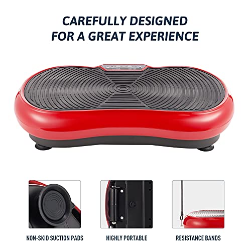 ZELUS Vibration Plate Exercise Machine with Resistance Bands