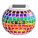 Solar Lights, New Arrival Color Changing Solar Powered Mosaic Glass Ball Led Garden Lights, EGRD Rechargeable Solar Table Lights, Outdoor Waterproof Solar Night Lights Table Lamps for Decorations Gift