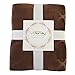Fleece Throw Blanket Sherpa Brown Throws Reversible Super Soft Shaggy Fuzzy Fur Faux Blankets Warm Cozy Fluffy Microfiber Luxury Velvet Plush Lightweight Comfort for Chair Couch Sofa Bed Cover 50x60