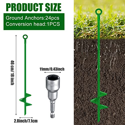 Earth Ground Anchor 18 Inch Spiral Blade Heavy Duty Earth Anchors Swing