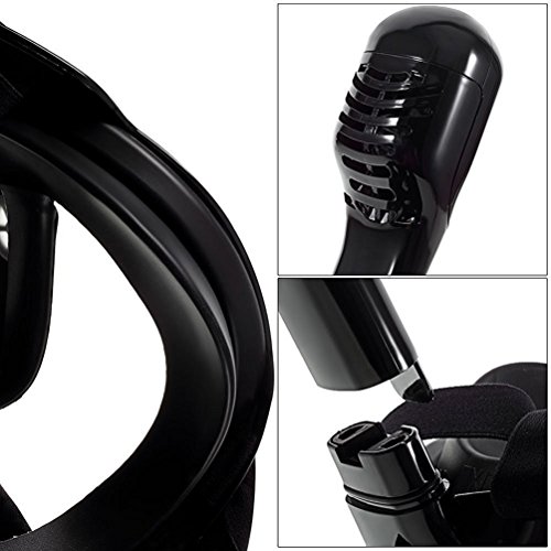 image for Henscoqi 180° Full Face Snorkel Mask,Anti-Fog and Anti-Leak Design/Ad