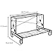 MyGift 2 Tiered Rectangular Black Metal Plant Stand Indoor Rack for Planter Pots, Display Shelf Rack with Scrollwork and Leaf Design