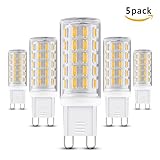 G9 Led Bulb, 5W G9 Base Led Bulb, 50W Equivalent, Warm White (3000K), 5 Pack