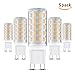 G9 Led Bulb, 5W G9 Base Led Bulb, 50W Equivalent, Warm White (3000K), 5 Pack