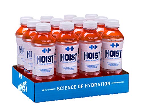 Hoist Premium Hydration Isotonic Electrolyte Drink, Powerful IV-Level Hydration, Orange, 16 Fl Oz (Pack of 12)