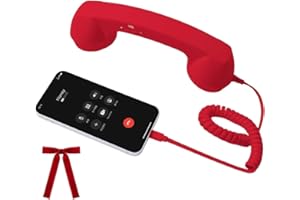 Retro Phone Handset for iPhone & Android, 2026 New Cell Phone Receiver with Microphone & Speaker, 90s Vintage Old School Tele