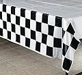 Checkered Flag Tablecloth Racing Nascar Fans Table Cover Plastic Decor
