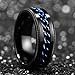 King Will INTERTWINE Stainless Steel 8mm Rings For Men Center Chain Spinner Ring, Size 7-14