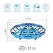 UFO Flying Ball Toys for Kids, 2019 Improved Toy with Infrared Sensor Auto-Avoid Obstacles 360°Rotating LED Light, Rechargeable Mini Quadcopter Hand Operated Drones for Boys or Girls