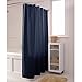 Maytex Waffle Fabric Shower Curtain, 70 inch x 72 inch, Navy