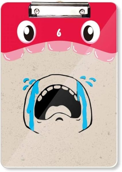 黒い絵文字パターンを大声で泣く 虎口フラットヘッドフォルダー書き込みパッド学習a4 クリップファイル ボード 文房具 オフィス用品 Amazon