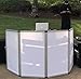 JMAZ Event Facade Booth Adjustable Size Lightweight Aluminum Frame Dj Booth, 4 Detachable Sections, Washable Scrim with Heavy Duty Carrying Bag and Screw Driver, White