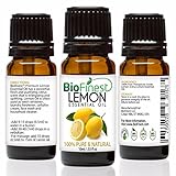BioFinest Lemon Oil - 100% Pure Lemon Essential Oil - Therapeutic Grade - Italy Premium Quality - Best For Aromatherapy & Cleanser, Air Freshener & Purefier - FREE E-Book (10ml)
