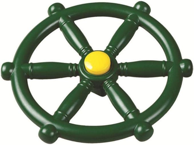 Spielplatz Lenkrad Aus PP-Material - Grüner Piratenschiff Aufsatz Für Schaukeln & Spielsets