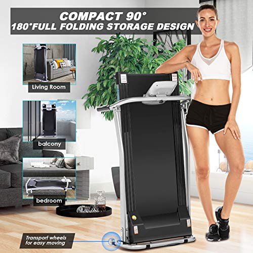 Gymax Folding Treadmill 2 25hp Electric Motorized Running Walking Machine With Led Touch Screen
