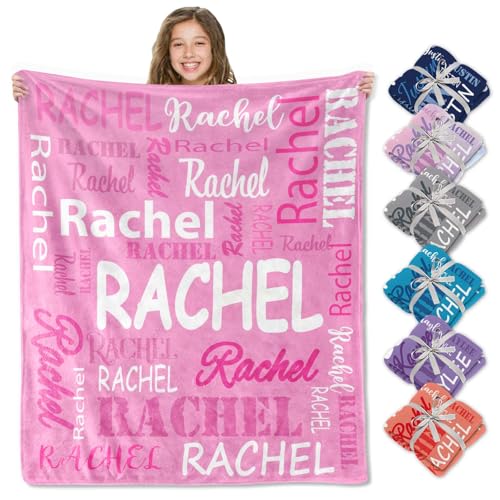 Corissy Ships Next Day, Personalized Blankets and Throws Custom Blanket with Name Customized Flannel Blanket for Kids Christmas Blanket Gifts for Teen Girls Boys