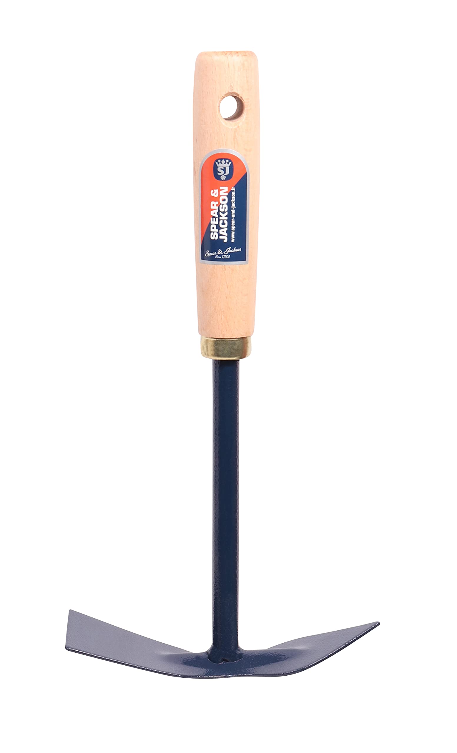 Spear & Jackson 50571 Garden Hoe, Combination Hoe for Flowers, Soldering Tip and Language Handle, Wood, Green