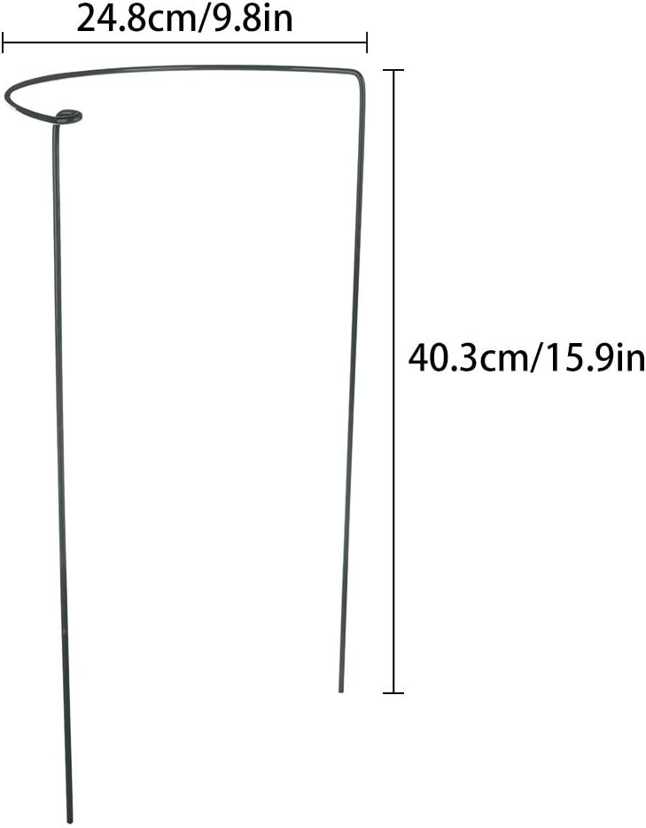 LouisaYork Garden Border Plant Support,2Pcs Tall Plant Supports Plant Support Garden Stakes Garden Hoop Semicircular for Peonies Hydrangea - Image 3