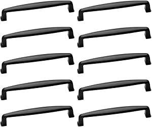 Tiradores negros de 160 mm de distancia entre orificios, para cocina