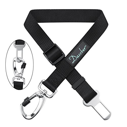 Dazzber Dog Safety Leads, Adjustable Pet Dog Cat Car Seat Belt, Classic Black, 15"-27", Vehicle Seatbelt Harness for Car - Thumbnail 5