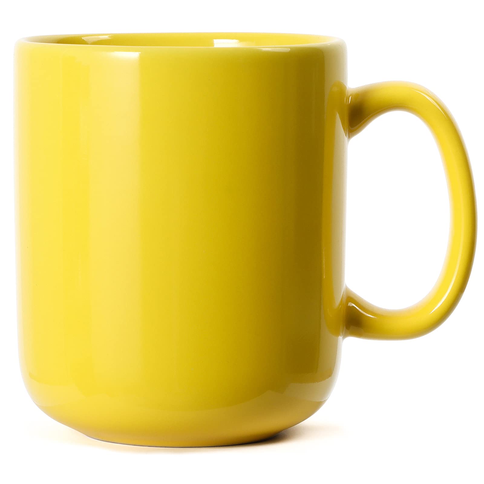 Photo 1 of Smilatte 20 OZ Large Coffee Mug, M016 Plain Ceramic Boss Big Tea Cup with Handle for Dad Men, Yellow