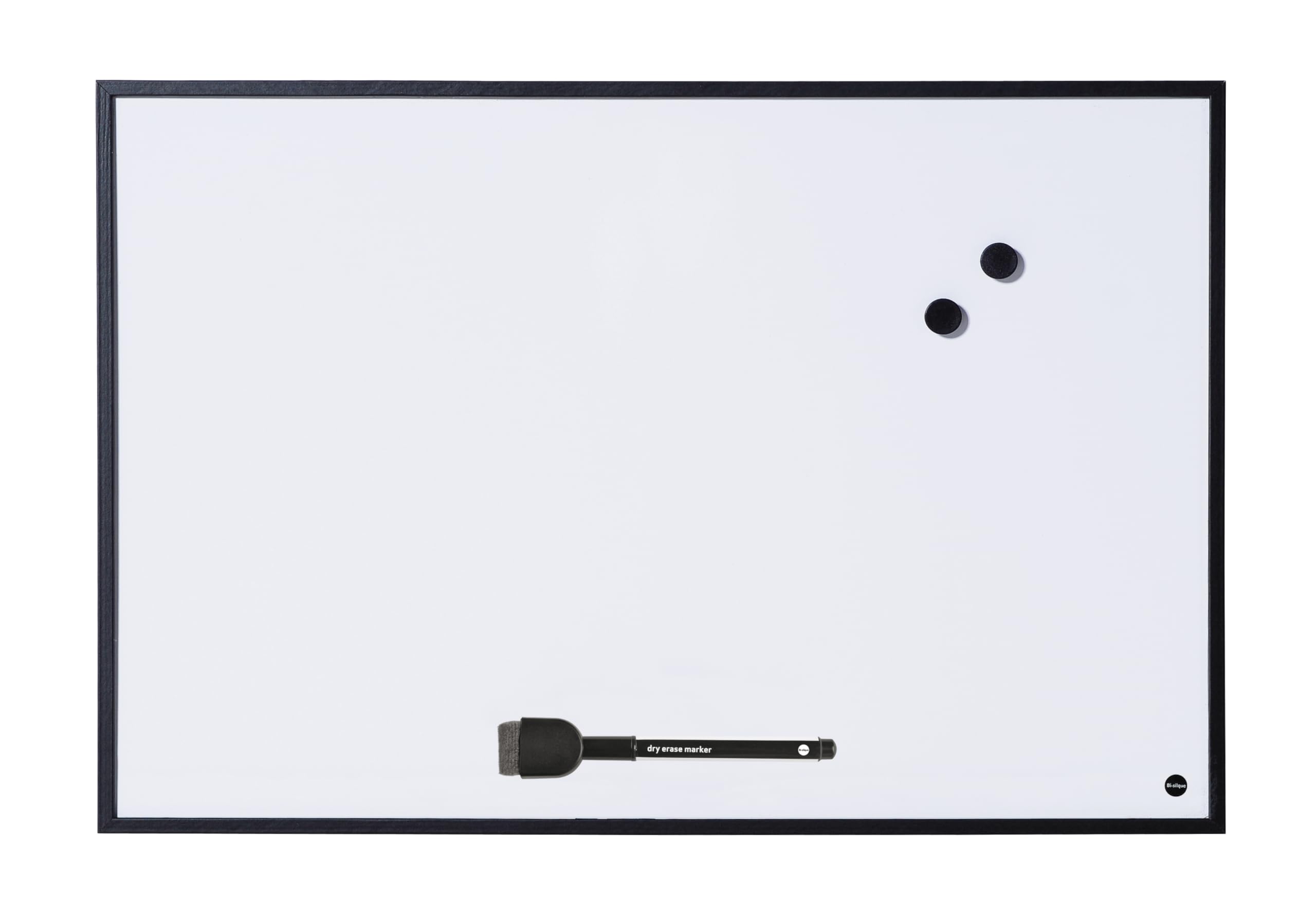 Bi-Office New Basic Magnetic Whiteboard Black Frame 385 x 285 mm