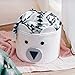 CherryNow Bear Basket, Cotton Rope Basket, Woven Laundry Hamper, Toy Storage Bin for Kids, Clothes in Bedroom, Baby Nursery & Living Room, 10'' (H) x 12'' (D)