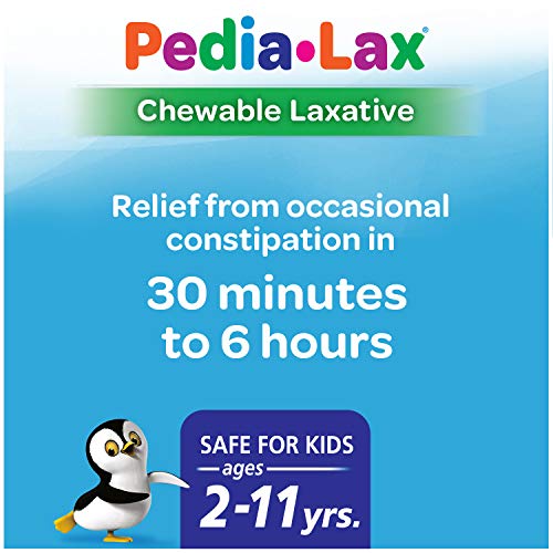 PediaLax Laxative Chewable Tablets For Kids, Ages 211, Watermelon
