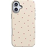 Casely iPhone 16 Case | Be Mine | Tiny Hearts | Bold Protective Design | Compatible with MagSafe