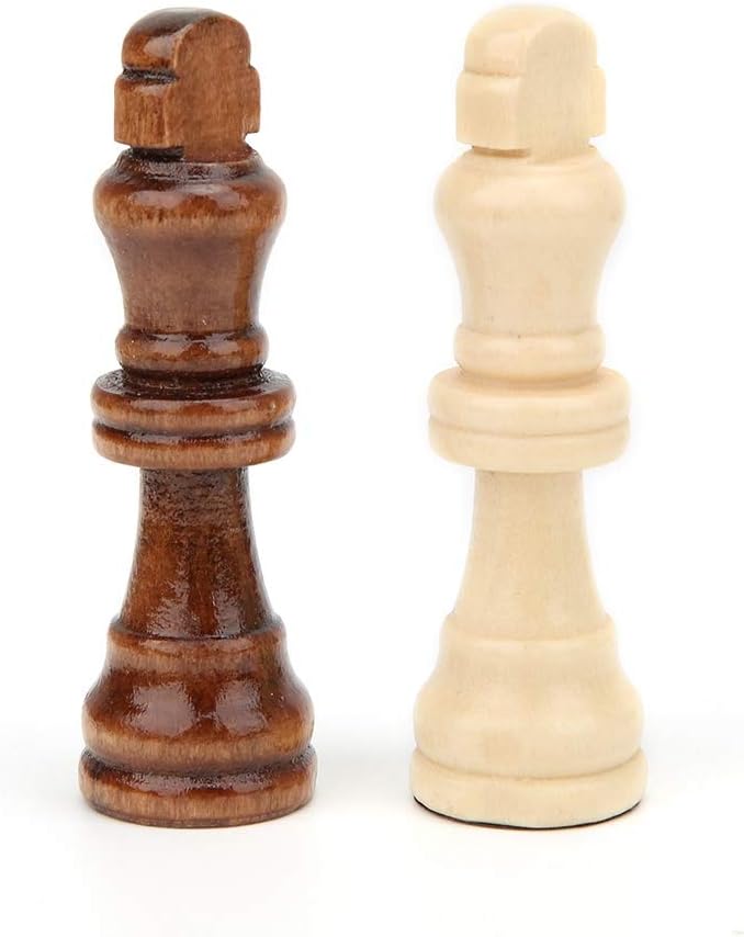 Wooden Chess Pieces, 2.2inch King Figures 32pcs Chess Game Pawns Figurine Pieces for Children and Adults Board Games - Image 3