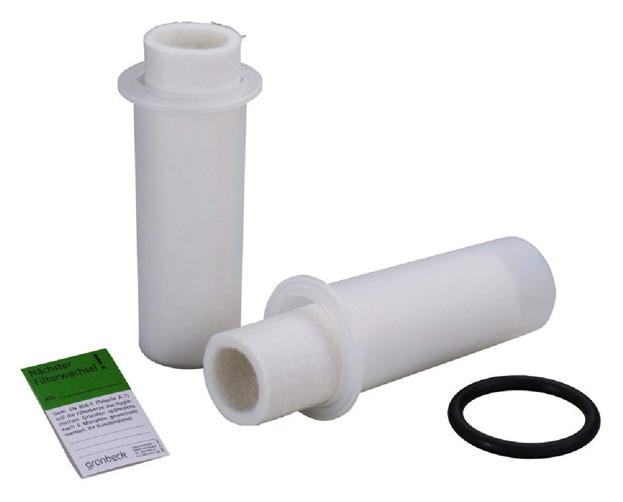 Grünbeck Replacement Filter Cartridges for FS 1" Water Filter / Pack of 2 (50 µm With Protective Dome)