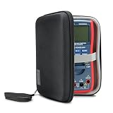 USA Gear Hard Digital Multimeter Tester Carrying Case - Voltage Tester Travel Case, Weather Resistant, Wrist Strap, Storage for Leads and Probes - Compatible with Fluke 87v, AstroAI WH5000A and More