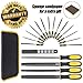 18Pcs Hand Tool File Set - High Carbon Steel Files Set with Flat, Triangular, Round Rasp, Half Round Flat & Needle Files W/Soft Rubber Handles For Woodwork, Metal, Model & Hobby Applications