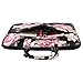 MOSISO Laptop Shoulder Bag Compatible 13-13.3 Inch MacBook Pro Retina, MacBook Air, Surface Book, Surface Laptop, Canvas Rose Pattern Laptop Shoulder Messenger Handbag Case Cover Sleeve, Black