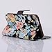 iPhone 6S Plus Case, [5.5 inch]Towallmark Magnetic Wallet Flip With Card Slots Floral Leather Case