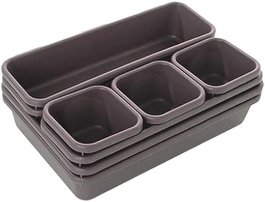 Amazon Com Aolvo 8pcs Interlocking Drawer Organizer Tray Desk