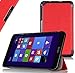 IVSO ASUS VivoTab 8 M81C (2014 Version) Ultra Lightweight Slim Smart Cover Case-will only fit ASUS VivoTab 8 M81C Tablet (Red)