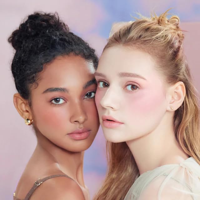 DEAR DAHLIA Petal Drop Blush (Barely) - Weightless Buildable Liquid Blush with High-Pigment, Long-lasting Dewy Finish, Natural Flush. Hydrating, Vegan, Cruelty-Free Korean Makeup for Cheeks. (0.14 oz)