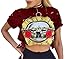 FISACE Women's Short Sleeve Ripped Guns N Rose Crop Tops