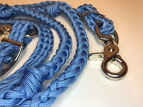 barrel reins horse tack light blue