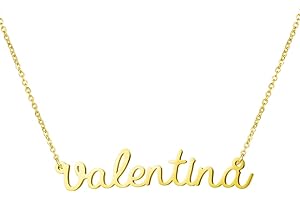 Awegift Personalized Name Necklace 18K Gold Plated New Mom Bridesmaid Gift Jewelry for Women