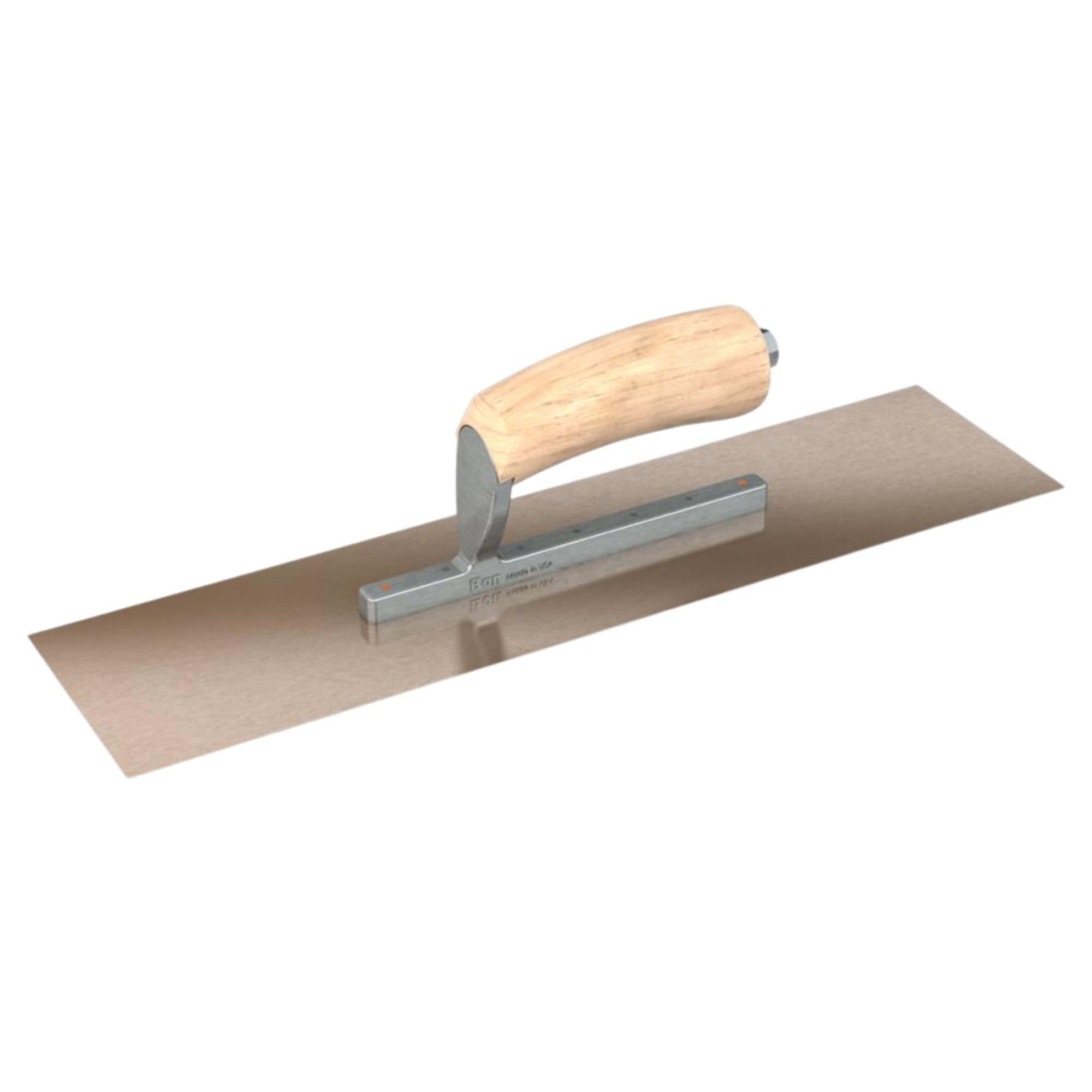 Bon 66-138 Finish Trowel - Square - Golden Stainless Steel - 11.5 X 4.5 - Wood Handle - Short Shank