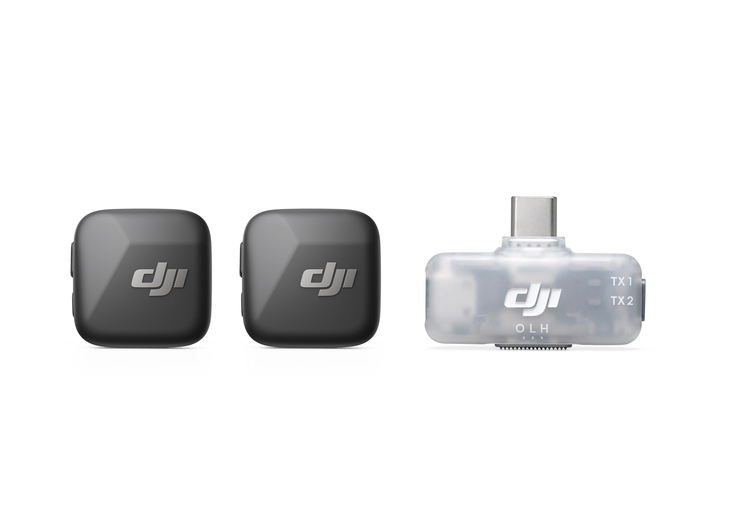 DJI Mic Mini (2 TX + 1 Mobile RX), Wireless Microphone for iPhone/Android, Plug and Play, Compact & Lightweight, Cross-Model Pairing, Premium Audio, Stable Transmission, Noise Cancelling