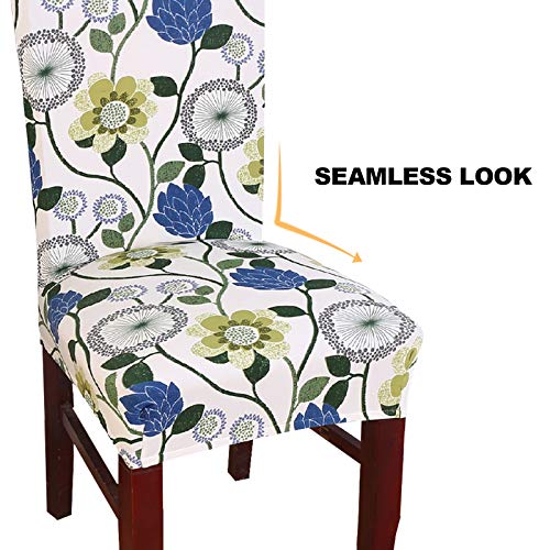 Argstar 2 Pack Sunflower Dining Chair Covers, Floral Printed Armless