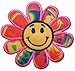 Psychedelic Hippie Flower Power Daisy Happy Face Iron On Patch