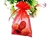 SumDirect 100Pcs 4x6inch Sheer Drawstring Organza Jewelry Pouches Wedding Party Christmas Favor Gift Bags (Red, 1 Count (Pack of 100))