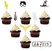Wizard Cupcake Toppers (Set of 24) Wizard School Birthday Party Decorations Supplies Party Decor
