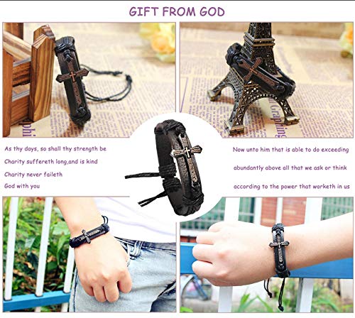 Bible Covers Bag with Carry Handle,Christian Art Gifts Tote for Women Men,Church Inscription Bangle, Religious Cross Design Bracelet for Mother Father Gift,Felt Bible Carrying Study Book Case (Gray)