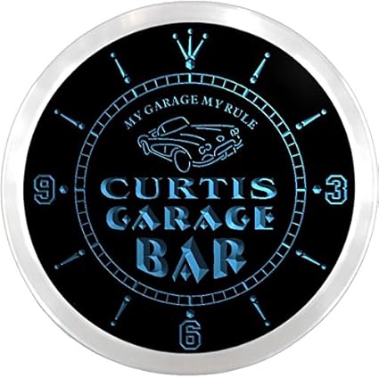 ncpp0111-b Curtis garaje coche reparaciones regla cerveza Bar LED reloj